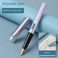 Gradient Color Erasable Fountain Pen 0.5mm Black Blue Erasable Water Pen Student Hook Line Calligraphy Pen Writing Stationery