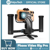 FeiyuTech Phone Video Rig Pro for iPhone 17/16/15 Pro&Pro Max, ProRes 4K Filmmaking Cage with External Storage Hub&Cooling Fan