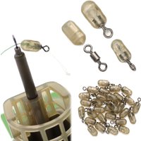 30PCS Spinner Swivel Stop Beads Feeder Coarse Carp Fishing Quick Change Fishing Tackle Match Feeder Coarse Connector Accessories