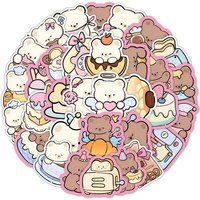 50PCS Cute Cartoon Korean Bear Graffiti Stickers for Bicycle Hand Account Pencil Case Decals LanLanStickersWorld