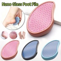 Nano Glass Foot File Rasp Callus Dead Skin Remover Washable Grinding Stone Exfoliating Scrubber for Feet Care Pedicure Tools