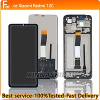 NEW LCD screen For Xiaomi Redmi 12C LCD Display with frame Touch Digiziter Assembly For Redmi 12C Screen Replacement