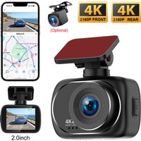 Dash Cam 4K UHD Recording Car Camera DVR Night Vision Video Recorder GPS Wi-Fi Support Dual Lens 4K Rear View Camera