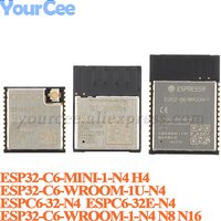 10pcs/1pc ESP32-C6-WROOM-1 1U N16 N8 N4 ESP32C6 ESP32-C6-MINI-1-H4 2.4G Wi-Fi 6 Ble 5 Wifi Wireless Module Zigbee 3.0 Thread SPI