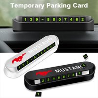1Pcs Car Temporary Parking Card Plate Badge Car Styling for Ford F150 Focus Mustang Mondeo MK2 MK3 Fusion Ranger Fiesta Transit