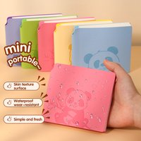 1 mini cartoon panda notebook, pocket book, portable notebook, suitable for studying and working, easy to carry