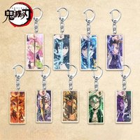 Cartoon Anime Demon Slayer Acrylic Keychain Creative Tokitou Muichirou Uzui Tengen Keyring Backpack Pendant Cosplay Jewelry Gift