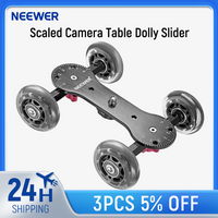 Neewer Scaled Camera Table Dolly Slider with 10kg Load Skater Aluminum Rods Rotatable Rubber Wheels for DSLRs Video Camcorder