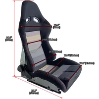 1 PC Racing Seat Adjustable Universal for Sport Car Simulator Bucket Seats Cloth Fiber Car Seat Seats Adjustable with Slider