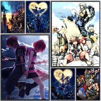 Anime Game K-KingdomS Cartoon H-Hearts posters Self-adhesive Paper Print Home Living Room Bedroom Entrance Bar Cafe Art