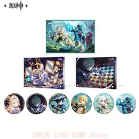 MIHOYO Genshin Impact Cosplay Original Aether Nahida Wanderer Scaramouche Il Dottore Zandik Lohen Nicole Badge Acrylic Ornament