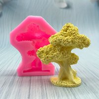 1 piece, small tree bonsai tree silicone mold cake chocolate biscuit mold drip glue pendant accessory mold