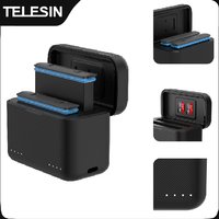 TELESIN Battery Charger For Insta360 X5 Battery 2 Slots TF Card Battery Storage Pocket Charger Box For Insta 360 X5