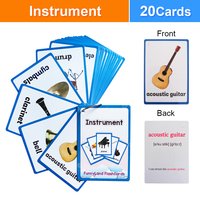 Instruments English Words Flash Cards Classroom Activities & Parent-Child Interaction Musical Recognition Learning Materials