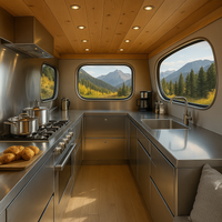 Modern Kitchen Cupboard Unit Outdoor Stainless Kitchen Cabinet Drawer Basket Design Camper Kitchen Cabinets