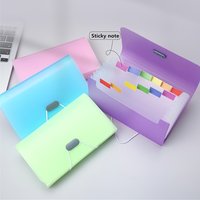 A6 Mini Organizer Bag with 13 Colorful Candy Bars, Suitable for Office Supplies And Multi-Layer Receipt Storage