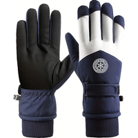 AliExpress NONE 2Sets Winter Unisex Snowboard Ski Gloves PU Leather Non-slip Touch Screen Waterproof Motorcycle Cycling Fleece Warm Snow Gloves