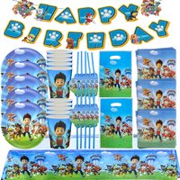 Paw Patrol Birthday Party Decoration Disposable Tableware Dog Tablecloth Plate Cup napkin Paw Patrol Party favors Gifts Supplies