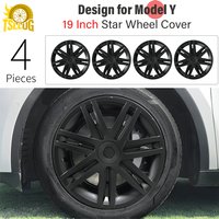 4PCS 19 Inch Wheel Cover for Tesla Model Y 20th Style Replacement Automobile Hubcap Full Rim Cover Car Accessories 2020-2024