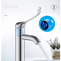 Public Basin Faucet Chrome brass single lever Super long basin faucet hospital use tap school use mixer decked