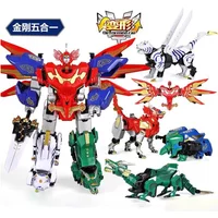 2026 new Children Toys Gifts 5 in 1 Assembly Dinozords Transformation Ranger Megazord Robot Action Figures Children Toys Gifts