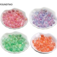 10Pcs 12mm Colorful Glass Ball Charms Small Marbles Home Vase Fish Tank Decor Toys DIY Handmade Materials Jewelry Accessories