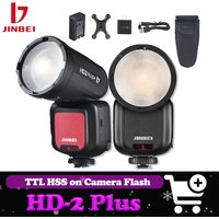 JINBEI HD-2 PLUS TTL Professional on-Camera Flash 100Ws Full HD Color TouchScreen Lightweight HSS Flash for Sony Canon Fuji