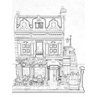 Creative Expert Brick Bank Detective's Office Green Grocer Town Hall Marker Model MOC Street View House Building Blocks Toys