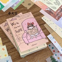 90PCS/Book Mixed Material Base Paper DIY Scrapbooking Literary Message Note Paper