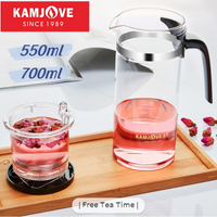 KAMJOVE Full-Disassembly Tea Brewing Tea Pot,One-button Filtering Tea Separation Kettle Tea Coffee Maker Press Art Tea Cup Home
