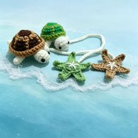Handmade Crochet Turtle Bookmark, Cute 3D Knitted Cotton Bookmark, Perfect Gift for Book Lovers, Multi-use Curtain Tieback Car D