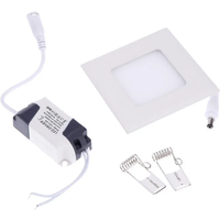 Ultradünnes 3W 6W 9W 12W 15W 25W LED-Downlight, quadratisches LED-Panel / Panel-Leuchte 4000K, Schlafzimmerleuchte, Deckeneinbauleuchte
