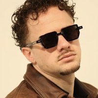 Irregular Square Sunglasses for Men Women Fashion Retro Rivets Designer Small Frame Sun glasses Shades Luxury Sunglass Man