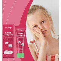 Oralhoe Kids Hydroxyapatite Mineral Toothpaste Wild Strawberry Flavor Anti-Cavity Gentle Teeth Cleaning Children Daily Oral Care