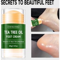 Tea Tree Oil Foot Cream Deep Hydrating Foot Care Moisturizing Roughness Softens Cracked Feet Exfoliating Foot Care