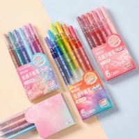 LANGUO 6Colors Glitter Effects Gel Pens 1.0mm Writing Pens Set Paper Cardstock Diary Drawing Marking Coloring DIY New Colors