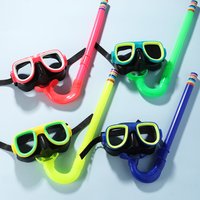 Kids Snorkeling Set Large Frame HD Diving Goggles with Snorkel Swimming Equipment Underwater Vision Gear for Children