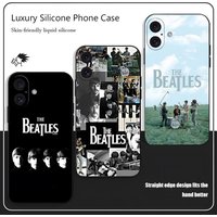 The B-BeatlES Rock Band Hot Phone Case For iPhone 16 15 14 13 12 11 X XR XS 8 Plus Mini Pro Max Soft black Shockproof Cover