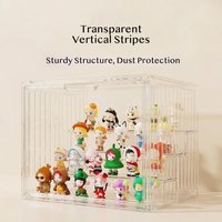 Transparent Acrylic Display Case for Figures Stackable Blind Box Organizer Dustproof Toy Storage Box Collectible Display Shelf
