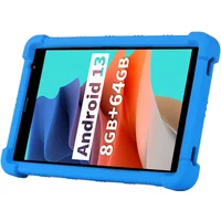 Case For PRITOM 8inch Tablet Kickstand Coat Shockproof Cover Android 13 Soft Silicon Stand Protective Shell