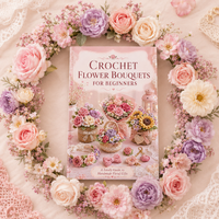 Everlasting Crochet Flower Patterns Book, Complete Beginner-Friendly Guide to Creating Beautiful Floral Arrangements, Keychains