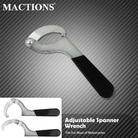 Motorcycle Spanner Wrench 2 to 4- 3/4'' Adjustable Shock Wrench 1PC Steel Tool Spring Universal For Harley For Honda For Yamaha