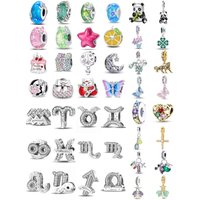925 Sterling Silver Colorful Enamel Butterfly Dragonfly Bee Charms Beads Pendant Fit Snake Chain Bracelet Women DIY Jewelry Gift