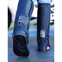 AliExpress 42cm Foldable Waterproof Anti-Slip Reflective Rain Shoe Cover, Thick PVC,Unisex Motorcycle Bike Safety, Dust Mud Rain Protection