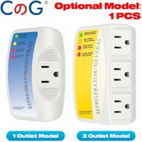 CG 1Pcs Single/Three Outlet Power Surge Protector 120V 10/12A Home Appliance Voltage Brownout Plug Outlet for PC/TV/Refrigerator