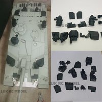 1/16 RC Tank HL Challenger II Nighttime Decorative Accessories Plastic Parts DIY Parts Military Static Toys Model Black