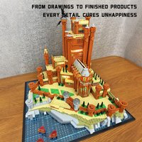 TV Series Model Scarlet Castle Building Blocks Difficult Collectible Assembly Sets Module Bricks Xmas Toys Gifts For Room Decor