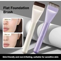 1/2 PCS Flat-head Foundation Brush Professional Ultra-thin Brush Head Traceless Makeup Brush Brush Cosmetic Tools