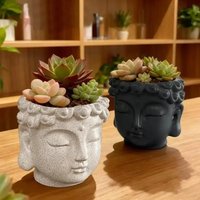 Creative Buddha Statue Flowerpot Green Potted Plants Container Home Courtyard Garden Decor Resin Handicrafts Ornament Gift