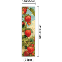 32pcs, Illustrated Strawberry Bookmark, Suitable for Teachers, Readers, and Enthusiasts, Gifts, Bookmarks, Parties, Birthdays
